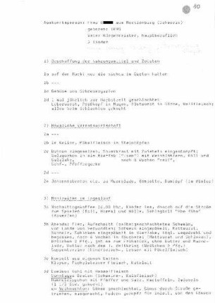 Fragebogenantworten zu Ernährungsgewohnheiten