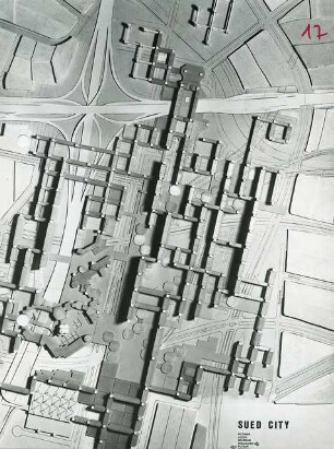 Städtebau [Süd City], Berlin-Kreuzberg (Diplomarbeit bei Willy Kreuer): Modellfoto