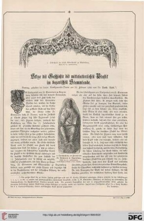 Skizze der Geschichte der mittelalterlichen Plastik im bayerischen Stammlande: Vortrag, gehalten im bayer. Kunstgewerbe-Verein am 25. Februar 1890