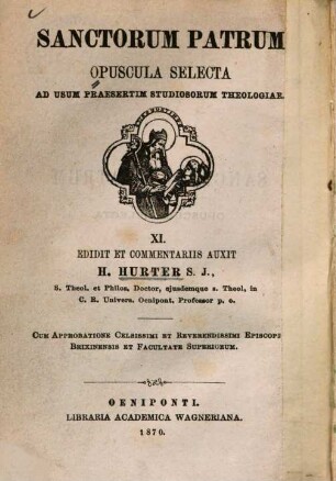 S. Eusebii Hieronymi Stridonensis Presbyteri Epistolae selectae