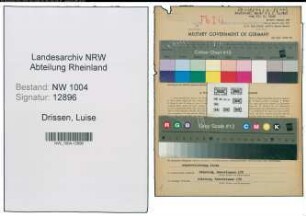 Entnazifizierung Luise Drissen , geb. 19.12.1895 (Kontoristin)
