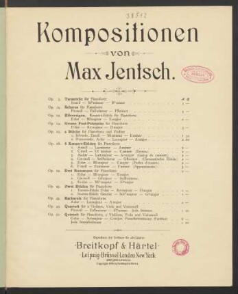 Drei Romanzen für Pianoforte : op. 29