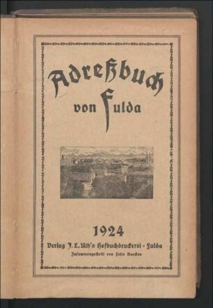 1924: Adreßbuch von Fulda