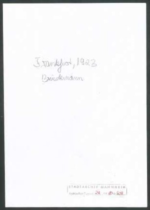 Brinckmann, A[lbert Erich], Köln, Schriftwechsel mit Wichert