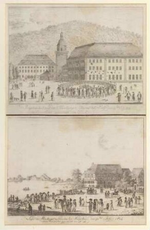 "Begebenheit auf dem Heidelberger Universitaets Platz, den 14ten July 1804"