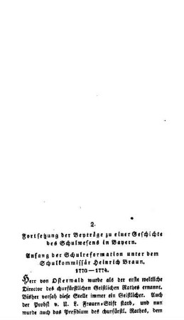 Fortsetzung der Beyträge zu einer Geschichte des Schulwesens in Bayern