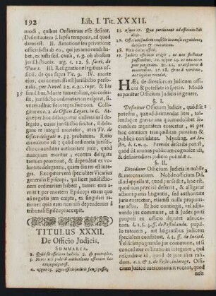 Titulus XXXII. De Officio Iudicis.