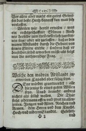 Welche den wahren Adlstandt zuerwerben Capabel oder fähig seyn.