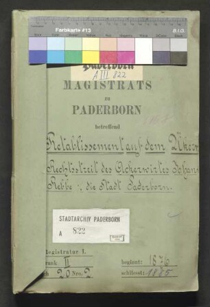 Retablissement auf dem Ükern: Rechtsstreit des Ackerwirtes Johann Rebbe gegen die Stadt Paderborn