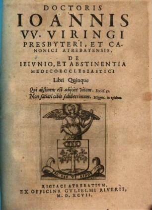 De Ieiunio et abstinentia medico ecclesiastici libri quinque