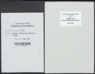 Nachweis der Abgaben, die die Provinzen Minden, Ravensberg, Tecklenburg und Lingen aufbringen müssen