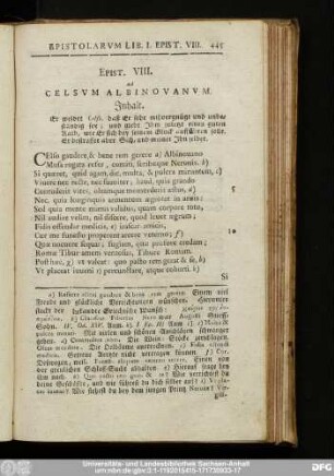 Epist. VIII. ad Celsum Albinovanum.