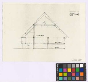 Gutach (Landkreis Emmendingen): Hippenseppenhof. Haupthaus (Querschnitt Binder 2 und 5)