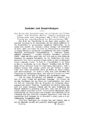 Berichte und Besprechungen