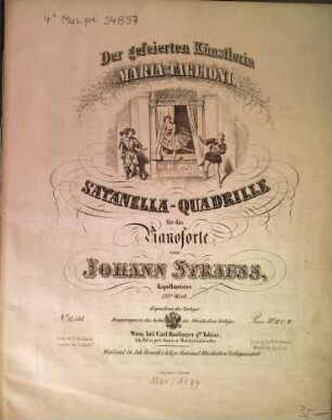 Satanella-Quadrille : für das Pianoforte ; 123tes Werk
