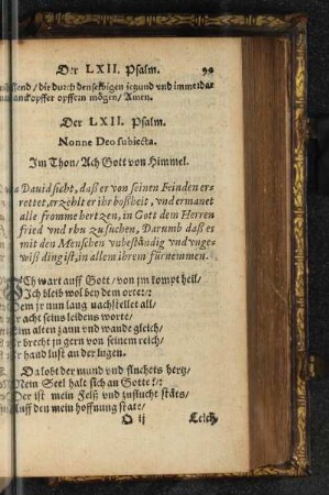 Der LXII. Psalm.
