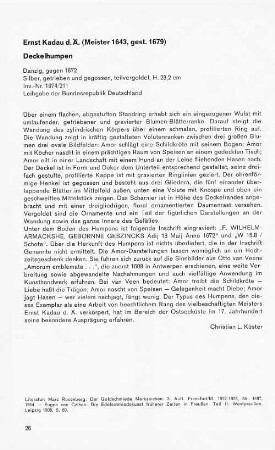 Ernst Kadau d.Ä. (Meister 1643, gest. 1679) Deckelhumpen