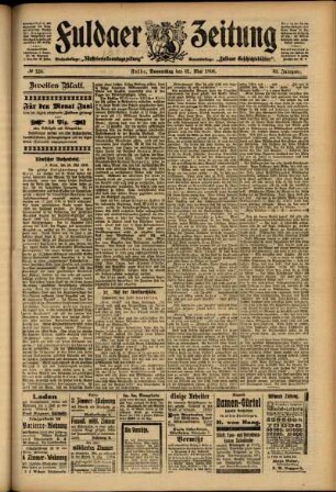 Zweite Ausgabe vom Donnerstag, den 31. Mai 1906.