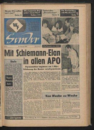 Betriebszeitung 'WF-Sender', Nr.8/1962 (22. Februar 1963)