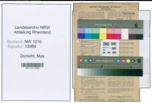 Entnazifizierung Max Dorscht , geb. 04.10.1910 (Kaufm.Angestellter)