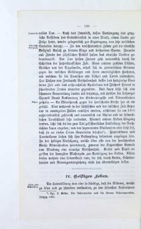 IV. Geistiges Leben