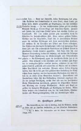 IV. Geistiges Leben