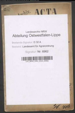 Forstdistrikt Obödienz Hamborn, Krs. Paderborn. Servitutenbefreiung