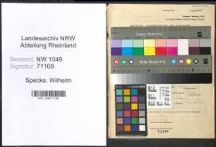 Entnazifizierung Wilhelm Specks , geb. 11.11.1891 (Landwirt)