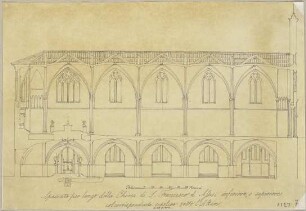 Längsdurchschnitt von San Francesco d'Assisi