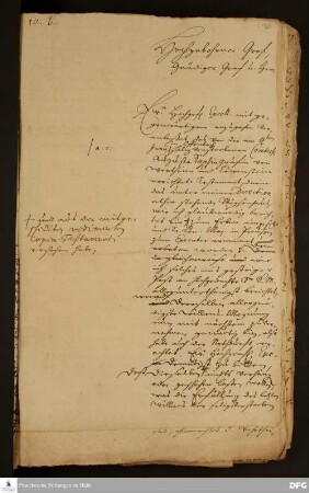Brief von August Hermann Francke an den Heinrich Friedrich zu Löwenstein-Wertheim-Virneburg.