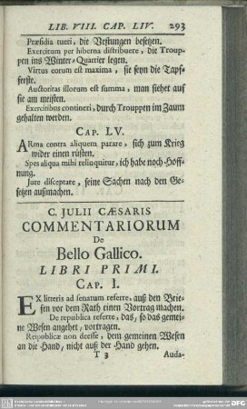 C. Julii Caesaris Commentariorum De Bello Gallico