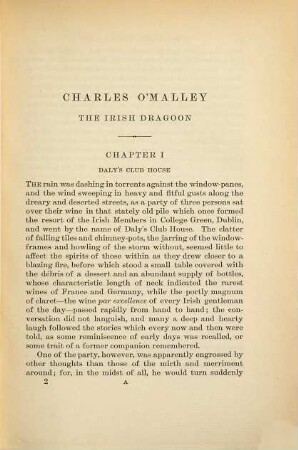 The novels of Charles Lever, 2. Charles O'Malley, the Irish dragoon ; 1