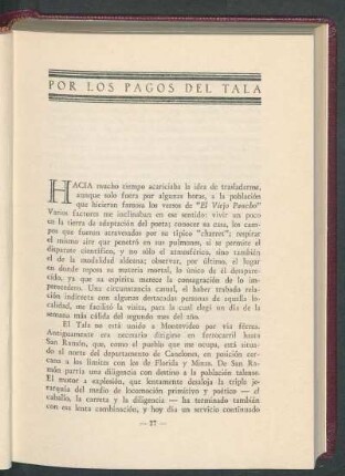 Por los pagos del Tala