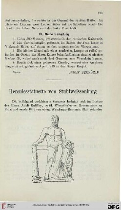 3: Herculesstatuette von Stuhlweissenburg