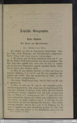Erster Abschnitt. Die Erde als Weltkörper