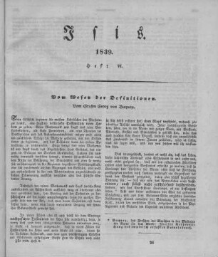Vom Wesen der Definitionen / vom Grafen Georg von Buquoy