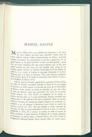 Manuel Gálvez