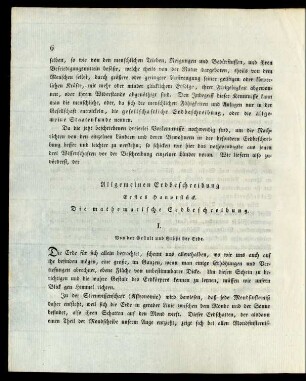 Allgemeinen Erdbeschreibung