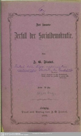Der innere Zerfall der Socialdemokratie