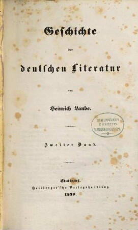 Geschichte der deutschen Literatur, 2
