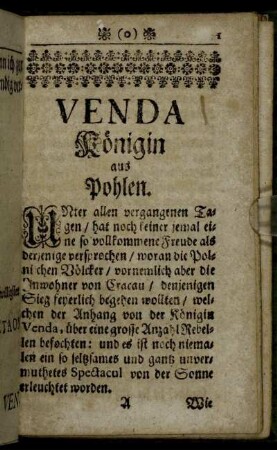 Venda Königin aus Pohlen.