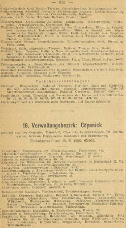 16. Verwaltungsbezirk: Cöpenick