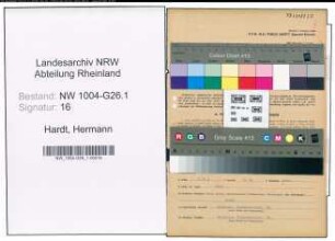 Entnazifizierung Hermann Hardt , geb. 03.09.1884 (Hausmeister)