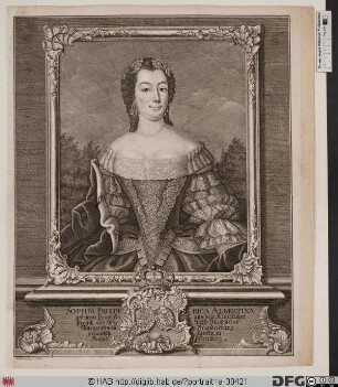 Bildnis Sophie Friederike Albertine, Fürstin zu Anhalt-Bernburg, geb. Prinzessin von Brandenburg-Schwedt