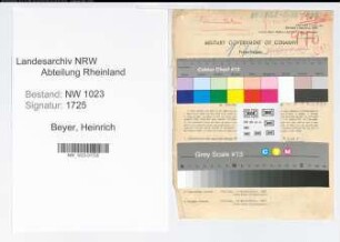 Entnazifizierung Heinrich Beyer , geb. 01.12.1893 (Amtsinspektor)