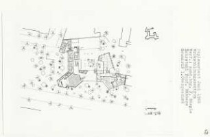 Volksbildungszentrum (Diplomarbeit bei Kurt Dübbers): Grundriss 1. Obergeschoss 1:200