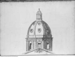 Praecipua urbis Romanae templa (Titel fingiert), Tafel (7): Sant'Ignazio di Loyola, Fassade, oberer Teil
