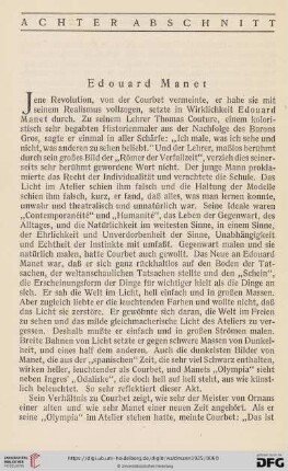 VIII. Edouard Manet