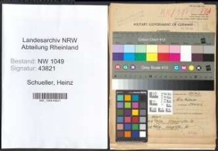 Entnazifizierung Heinz Schueller , geb. 04.08.1909 (Kaufmaennischer Angestellter)