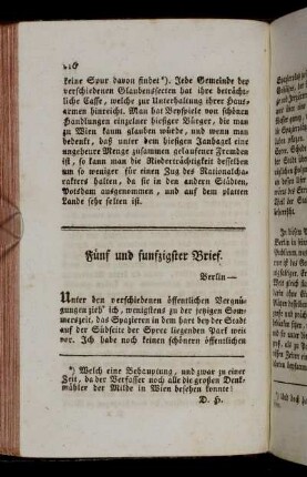 Fünf und funfzigster Brief. Berlin